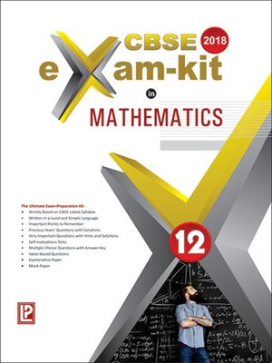 cover image of Exam Kit in Mathematics XII